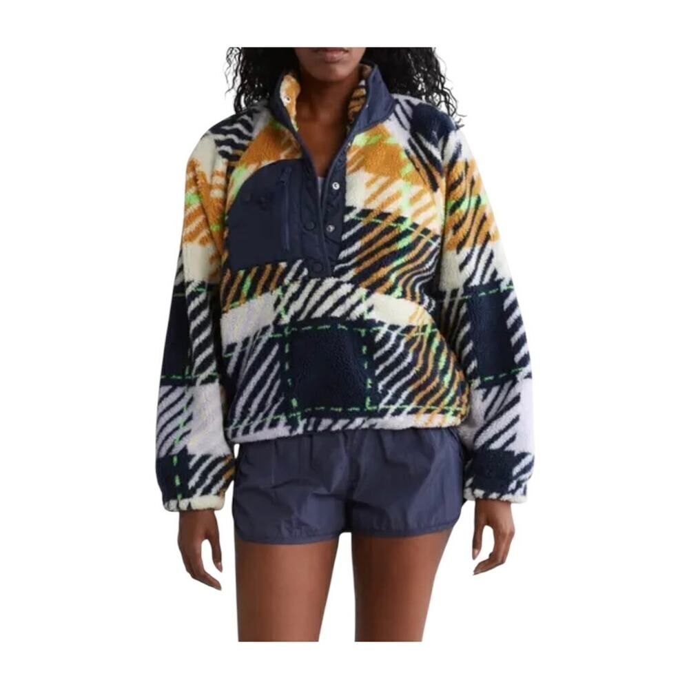 NEW Free People Hit The Slopes Sherpa Pullover Rocky Ridge Size Large